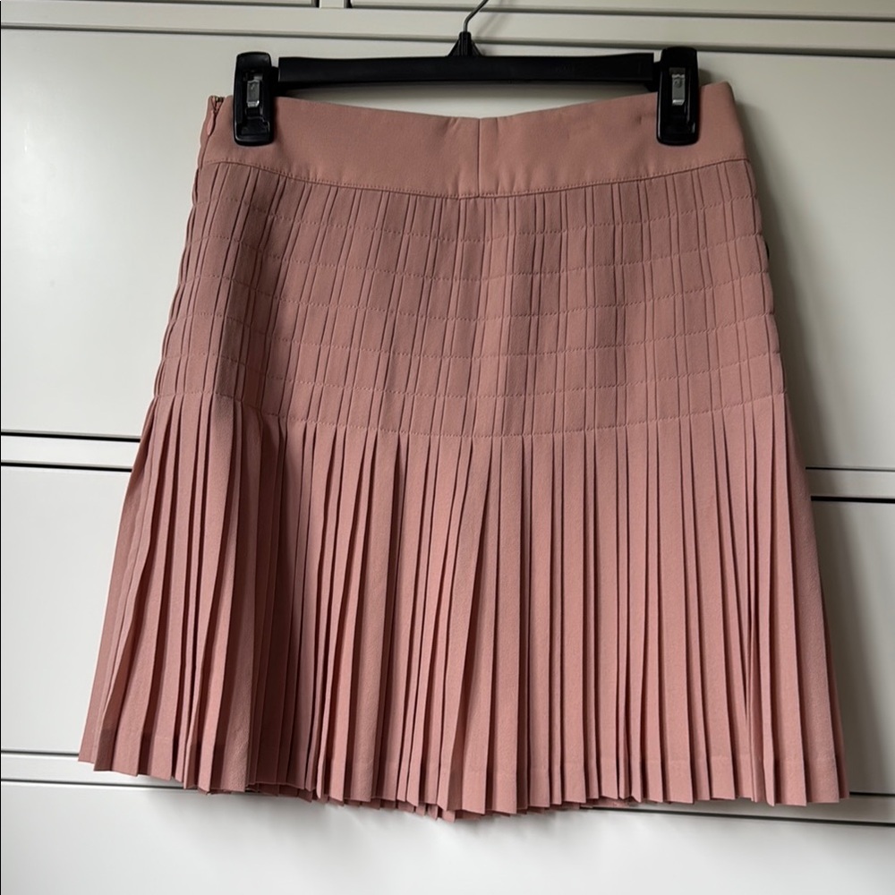 J. Crew Pleated Pink Skater Mini Skirt
